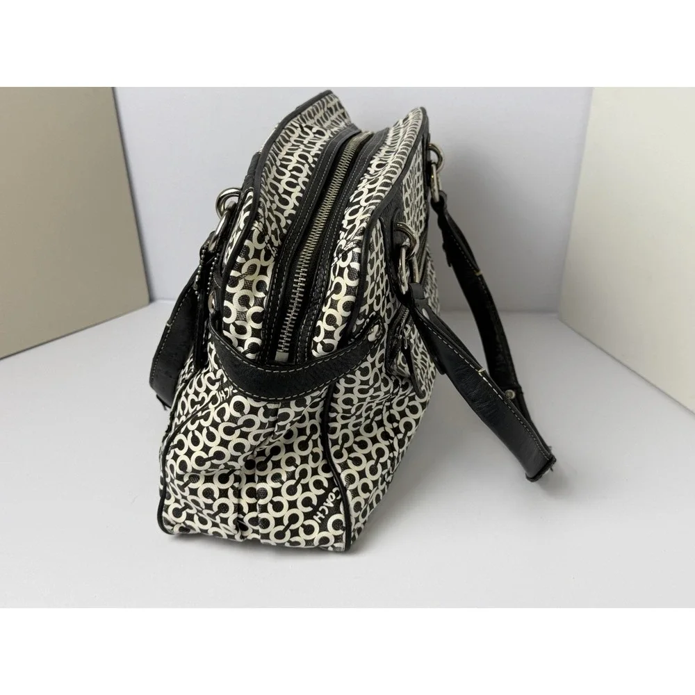 Authentic 2008 COACH Penelope Black White  Satchel KO679-18147